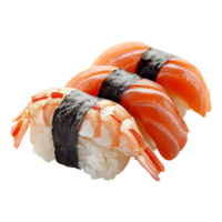 ai generated delicious sushi rolls isolated on transparent background png